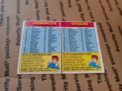 1974 topps football team checklist lot Of 6 Cards. Pr-g. Shipping pwe - Image 4