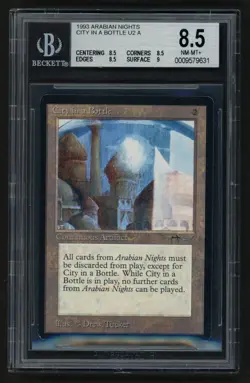 ***BGS 8.5 Quad+ City in a Bottle*** MTG Arabian Nights Magic Kid Icarus - Image 1
