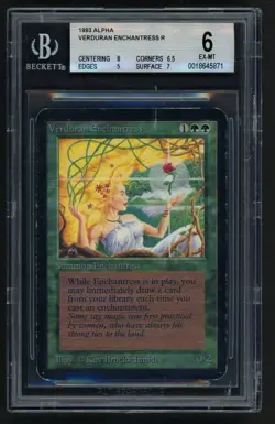 ***BGS 6 Alpha Verduran Enchantress*** MTG Alpha Magic Kid Icarus - Image 1