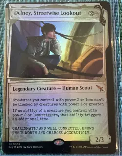 Delney, Streetwise Lookout MKM Showcase Foil 0337 Mythic MtG - Image 1