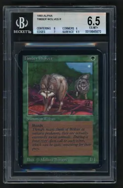 ***BGS 6.5 Alpha Timber Wolves*** MTG Alpha Magic Kid Icarus - Image 1