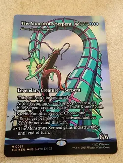 The Monstrous Serpent - #51 Foil Borderless - Avatar The Last Airbender - Mtg - Image 1