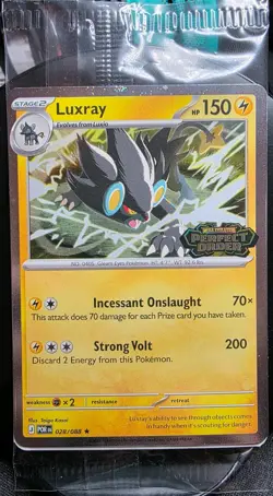 Pokemon TCG Luxray 028/088 Mega Evolution Perfect Order Best Buy Stamped Promo S - Image 1