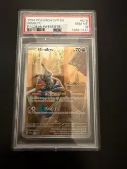 2024 POKEMON SVP EN-SV BLACK STAR PROMO #075 MIMIKYU PSA 10 Canadian Bids Only! - Image 3
