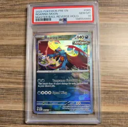 Roaring Moon Master Ball #65 2025 Pokemon Prismatic Evolutions PSA 10 - Image 2