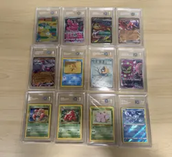 x12 TAG Graded Pokemon Slab Lot English & Japanese - Vintage & Modern Mix - Image 1