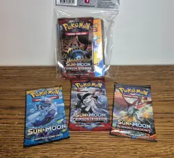 Burning Shadows Booster Pack Pokemon Sun and Moon Crimson Invasion lot - Image 1
