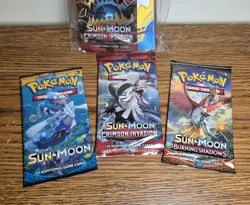 Burning Shadows Booster Pack Pokemon Sun and Moon Crimson Invasion lot - Image 2