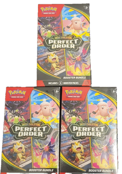 3x Pokemon TCG Mega Evolutiobs Perfect Order Booster Bundle SEALED - Image 3