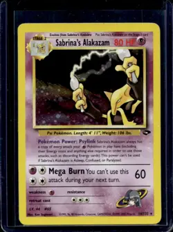 2000 Pokemon Gym Challenge Sabrina's Alakazam Holo #16/132 - Image 1