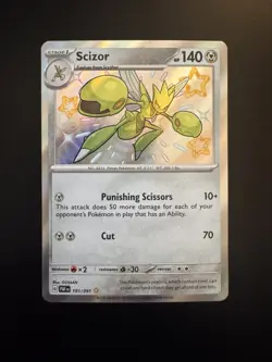 Pokemon TCG - Scizor Shiny Rare SV: Paldean Fates 191/091 - Image 1