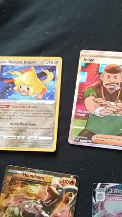 Pokemon TCG Sword & Shield Lot Radiant Jirachi, Grimmsnarl V, Houndoom EX, Hatt… - Image 3