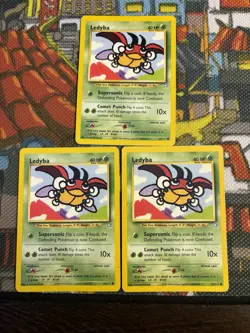 LEDYBA 63/111 Neo Genesis C Unlimited Pokemon TCG (x3) - Vintage - Set Of 3 💎🔥 - Image 1