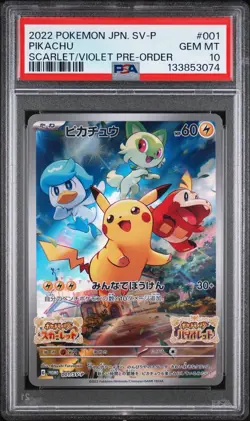 PSA 10 Pikachu 001/SV-P Scarlet & Violet - Pokemon Promo Japanese 2022 Pre Or. - Image 1