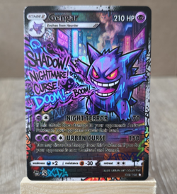 Pokemon Gengar 008/108 Urban Art FAN ART NON-TCG - Image 1