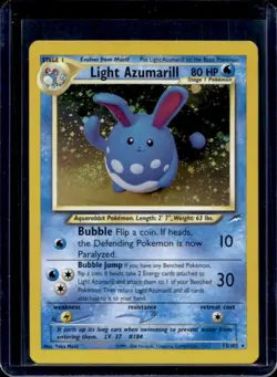 2002 Pokemon Neo Destiny Light Azumarill Holo #13/105 - Image 1