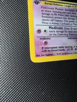 Pokemon Mr. Mime Jungle 6/64 1st Edition Holo Rare 1999 WOTC LP - Image 4