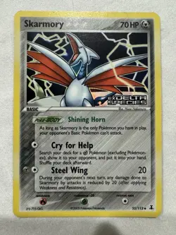 Skarmory 55/113 Delta Species Reverse Holo 2005 Pokemon TCG 70 HP Uncommon - Image 1