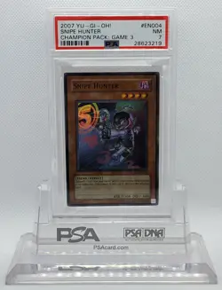 YUGIOH CHAMPION PACK CP03-EN004 SNIPE HUNTER SUPER RARE HOLO FOIL PSA 7 NM #* - Image 1