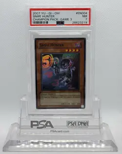 YUGIOH CHAMPION PACK CP03-EN004 SNIPE HUNTER SUPER RARE HOLO FOIL PSA 7 NM #* - Image 2