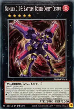 LD10-EN043 NUMBER C105: BATTLIN' BOXER COMET CESTUS COMMON 1ST ED YuGiOh CARD - Image 1