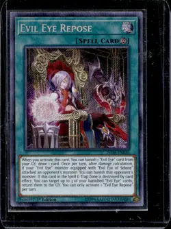 2019 Yu-Gi-Oh The Infinity Chasers 1st Edition Evil Eye Repose #INCH-EN036 - Image 1