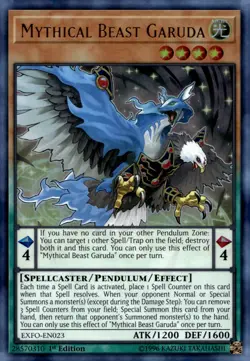 Yu-Gi-Oh! Mythical Beast Garuda 1st Ed. EXFO-EN023 Ultra Rare NM/LP x1 - Image 1