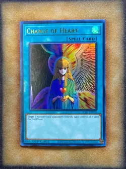 Yugioh Change of Heart RA01-EN050 Ultra Rare 1st Ed NM - Image 1