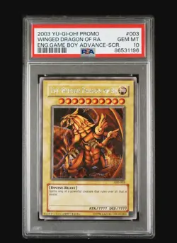 Yu-Gi-Oh! The Winged Dragon of Ra Game Boy ADV Secret Rare Promo GBI-003 PSA 10 - Image 1