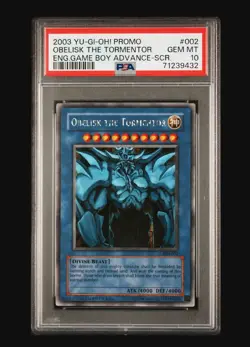 Yu-Gi-Oh! Obelisk the Tormentor GBI-002 PSA 10 Secret Rare Game Boy Adv Promo - Image 1