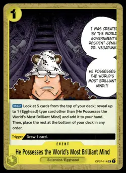 500 Years in the Future #OP07-114 He Possesses the World's Most Brilliant Mind - Image 1