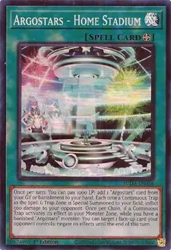 1x Argostars - Home Stadium - 1st Edition NM Eng YuGiOh - Supreme Darkness - Image 1