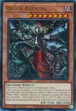 1x Queen Azamina - 1st Edition NM Eng YuGiOh - Supreme Darkness - Image 1