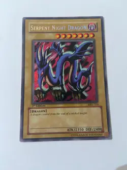 Yugioh Serpent Night Dragon MRL-103 Original Print MP - 1ST EDITION Secret Rare - Image 1