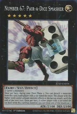 1x Number 67: Pair-a-Dice Smasher (Super Rare) - NM Eng YuGiOh - Justice Hunters - Image 1