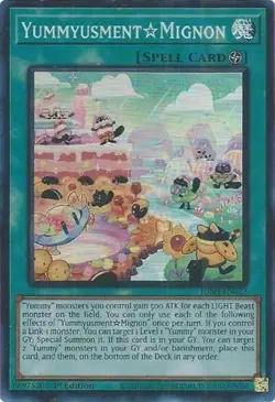 1x YummyusmentMignon (Super Rare) - 1st Edition NM Eng YuGiOh - Justice Hunters - Image 1