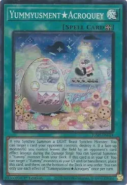 1x YummyusmentAcroquey (Super Rare) - 1st Editio NM Eng YuGiOh - Justice Hunters - Image 1