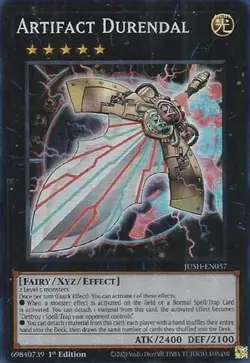 1x Artifact Durendal (Super Rare) - 1st Edition NM Eng YuGiOh - Justice Hunters - Image 1