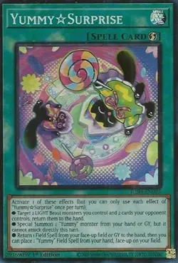 1x YummySurprise - 1st Edition NM Eng YuGiOh - Justice Hunters - Image 1
