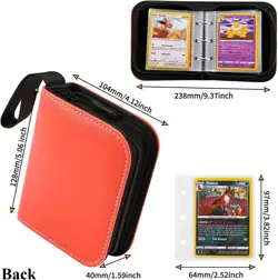 Trading Card Binder for TCG Cards, Hold 80 Cards with 40 Removable Sleeves - Image 1