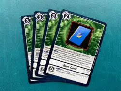 Blue Card EX2-072 Playset Digital Hazard Digimon Card Game x4 - Image 1