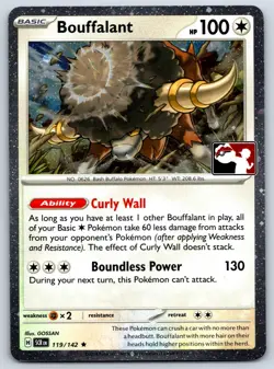 Bouffalant (Cosmos Holo) Prize Pack Series 119/142 Pokemon Card NM - Image 1