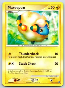 Mareep - DP Secret Wonders 94/132 Atsuko Nishida Pokemon Card NM - Image 1