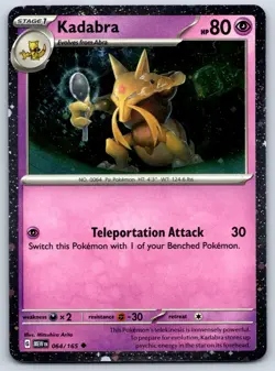 Kadabra (Cosmos Holo) Scarlet Violet 151 EN 064/165 Pokemon Card NM - Image 1
