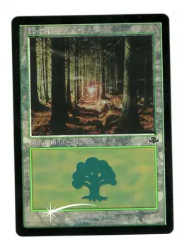 MTG Forest 410 Foil Retro Frame Dominaria Remastered Magic The Gathering TCG - Image 1