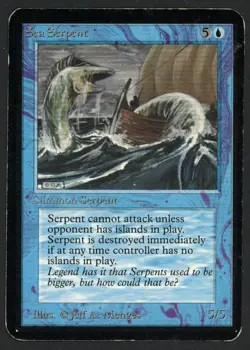 ***Alpha Sea Serpent*** MTG Alpha Magic Kid Icarus - Image 1
