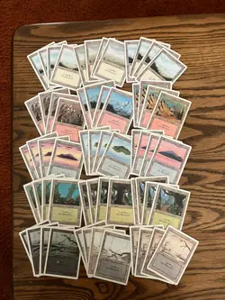 Mtg Revised Basic Land Lot x60 - Magic the Gathering Revised Land 4x Each Art LP - Image 1