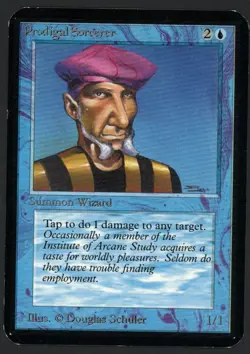 ***Alpha Prodigal Sorcerer*** MTG Alpha Magic Kid Icarus - Image 1