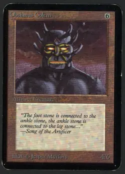 ***Alpha Obsianus Golem*** MTG Alpha Magic Kid Icarus - Image 1