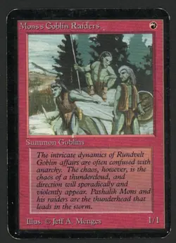 ***Alpha Mons's Goblin Raiders*** MTG Alpha Magic Kid Icarus - Image 1